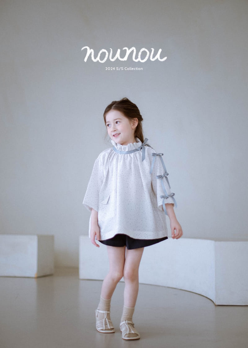 Nounou - Korean Children Fashion - #kidsstore - Ribbon Blouse - 2