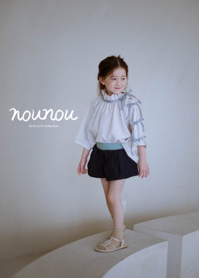 Nounou - Korean Children Fashion - #stylishchildhood - Ribbon Blouse - 11