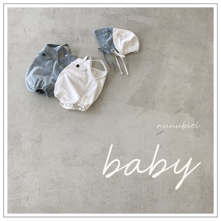 Nunubiel - Korean Baby Fashion - #babygirlfashion - Pocket Romper Bonnet