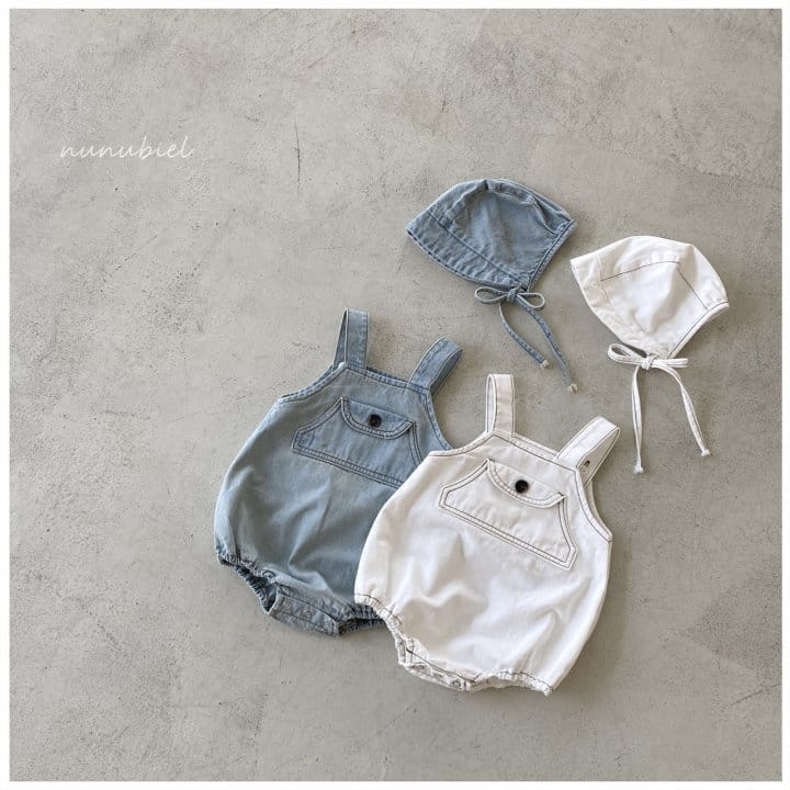 Nunubiel - Korean Baby Fashion - #babyoninstagram - Pocket Romper Bonnet - 3