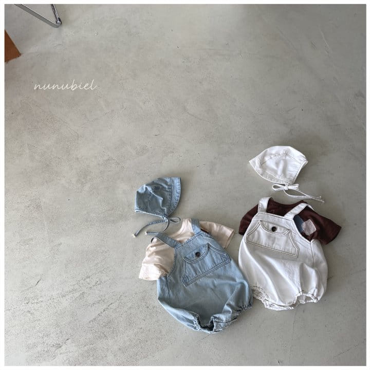 Nunubiel - Korean Baby Fashion - #babyoutfit - Pocket Romper Bonnet - 6
