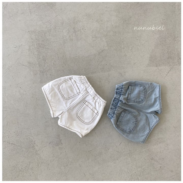 Nunubiel - Korean Children Fashion - #kidsshorts - Pocket Denim Pants - 3