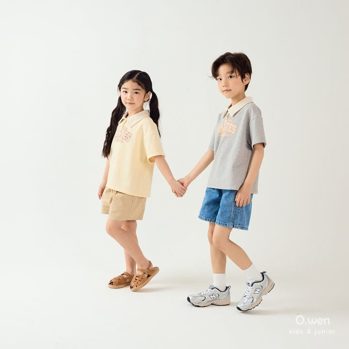 O Wen - Korean Children Fashion - #Kfashion4kids - Pittsburgh Collar Short Sleeve Tee