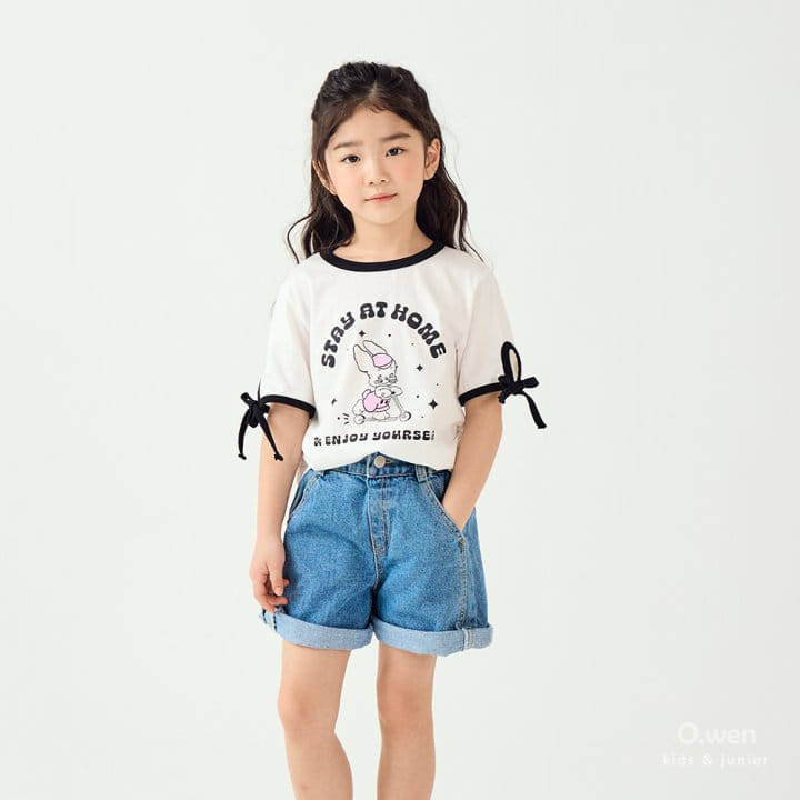 O Wen - Korean Children Fashion - #designkidswear - Rabbit Ribbon Short Sleeve Tee - 10