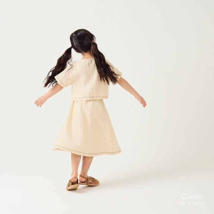 O Wen - Korean Children Fashion - #littlefashionista - Coachella Slit Skirt Top Bottom Set - 5