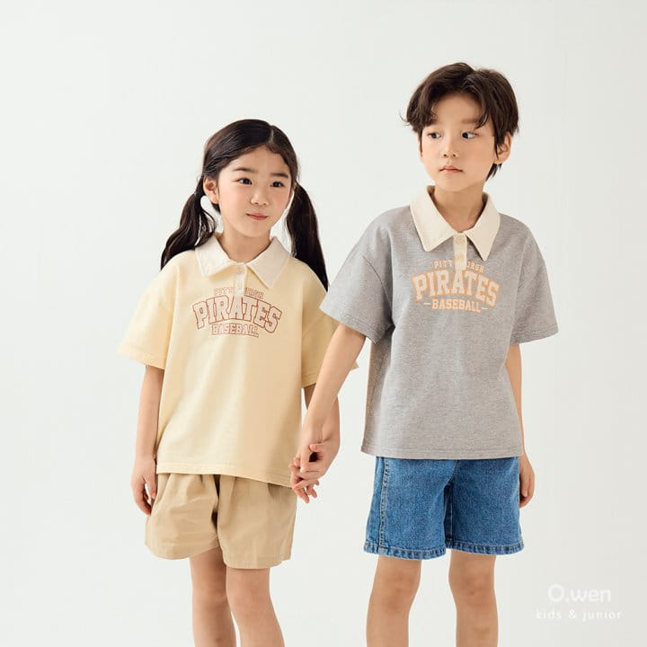 O Wen - Korean Children Fashion - #littlefashionista - Pittsburgh Collar Short Sleeve Tee - 2