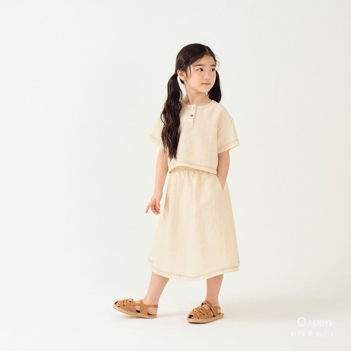 O Wen - Korean Children Fashion - #magicofchildhood - Coachella Slit Skirt Top Bottom Set - 6