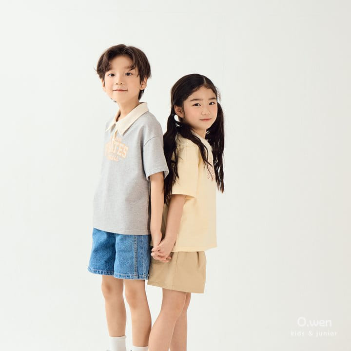 O Wen - Korean Children Fashion - #magicofchildhood - Pittsburgh Collar Short Sleeve Tee - 3