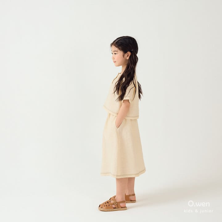 O Wen - Korean Children Fashion - #minifashionista - Coachella Slit Skirt Top Bottom Set - 7