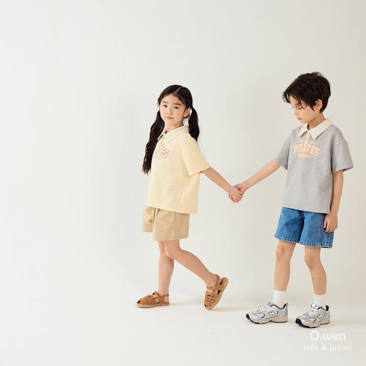 O Wen - Korean Children Fashion - #magicofchildhood - Pittsburgh Collar Short Sleeve Tee - 4