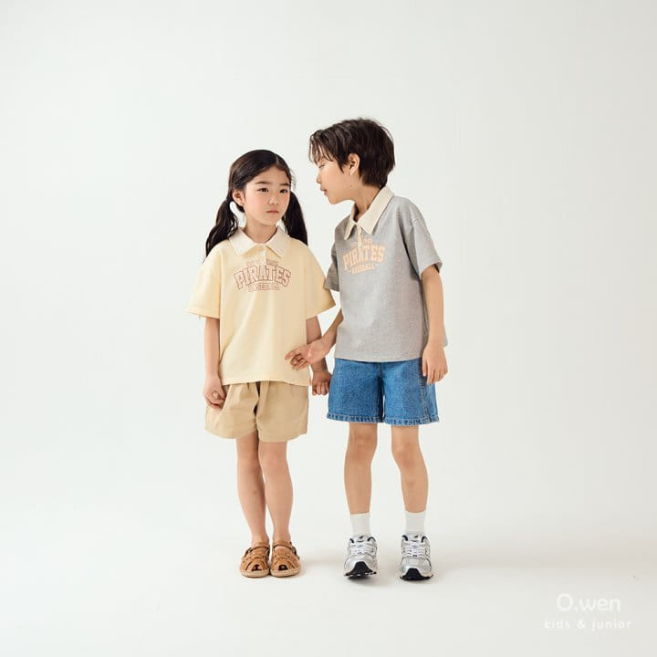 O Wen - Korean Children Fashion - #prettylittlegirls - Pittsburgh Collar Short Sleeve Tee - 5