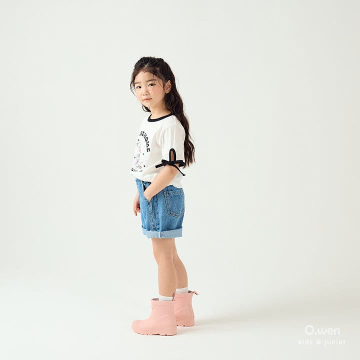 O Wen - Korean Children Fashion - #stylishchildhood - Rabbit Ribbon Short Sleeve Tee - 7