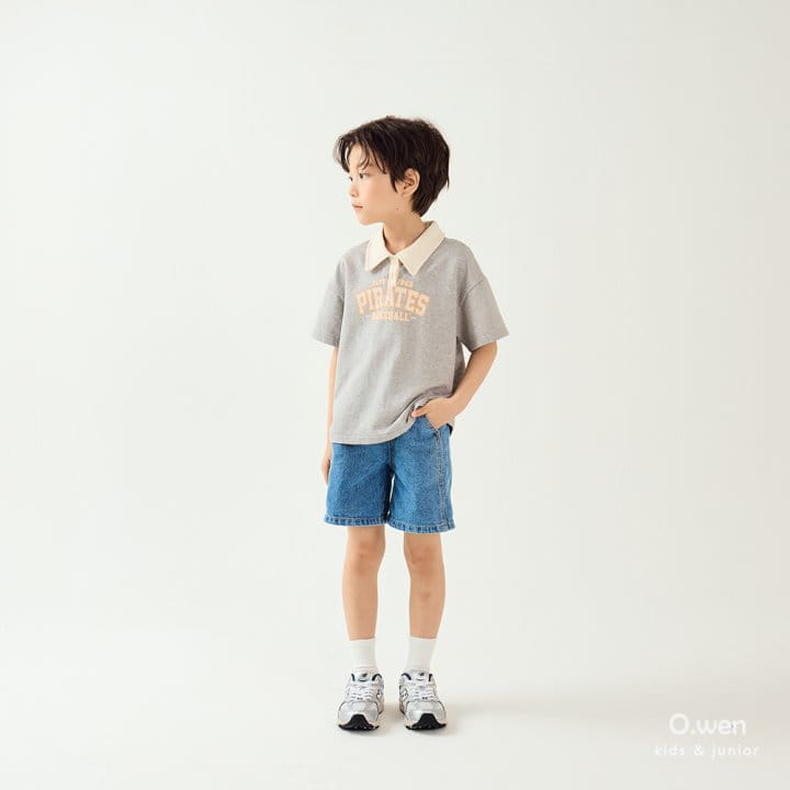 O Wen - Korean Children Fashion - #toddlerclothing - Pittsburgh Collar Short Sleeve Tee - 7
