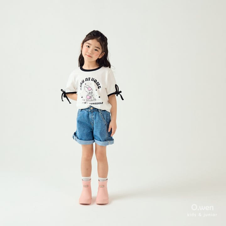 O Wen - Korean Children Fashion - #toddlerclothing - Rabbit Ribbon Short Sleeve Tee - 6