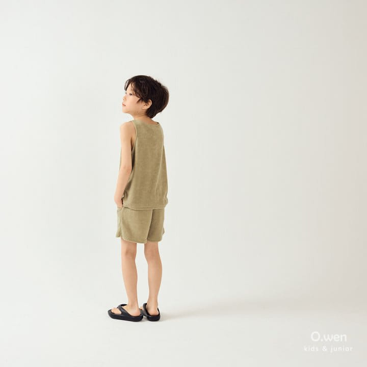 O Wen - Korean Children Fashion - #toddlerclothing - Vacation Terry Sleeveless Tee - 5