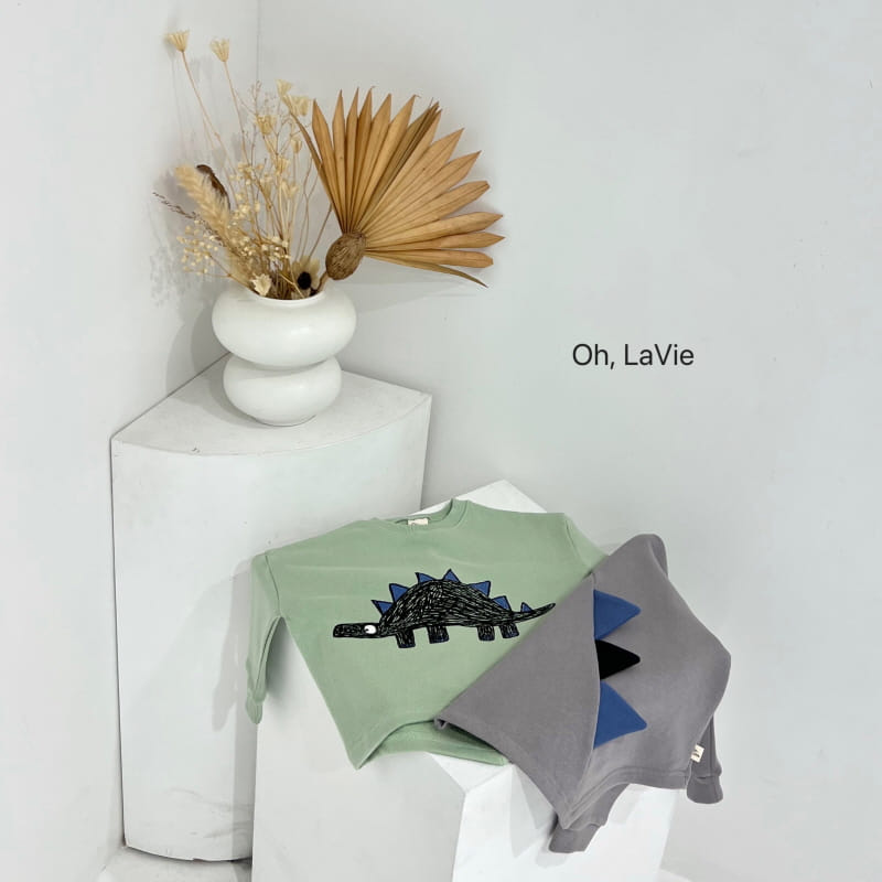 Oh lavie - Korean Children Fashion - #designkidswear - Stegosaurus Sweatshirt - 7