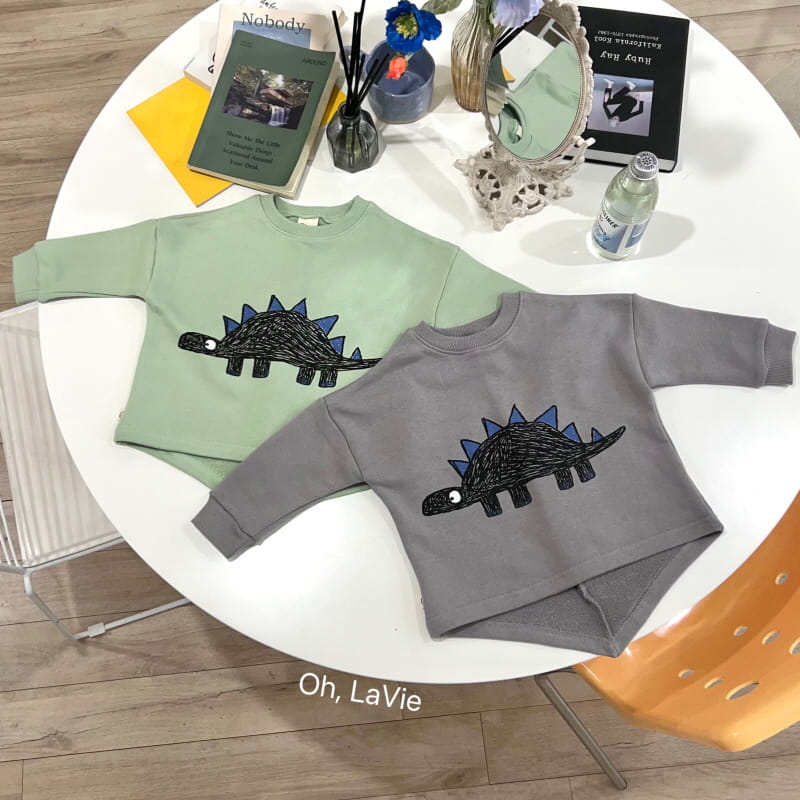 Oh lavie - Korean Children Fashion - #kidsstore - Stegosaurus Sweatshirt - 11