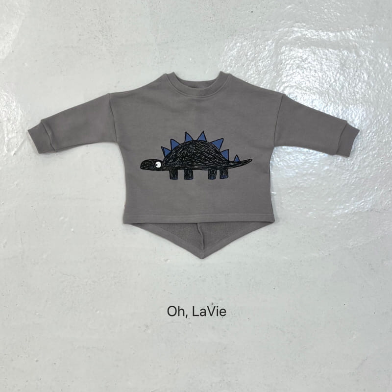 Oh lavie - Korean Children Fashion - #toddlerclothing - Stegosaurus Sweatshirt - 4