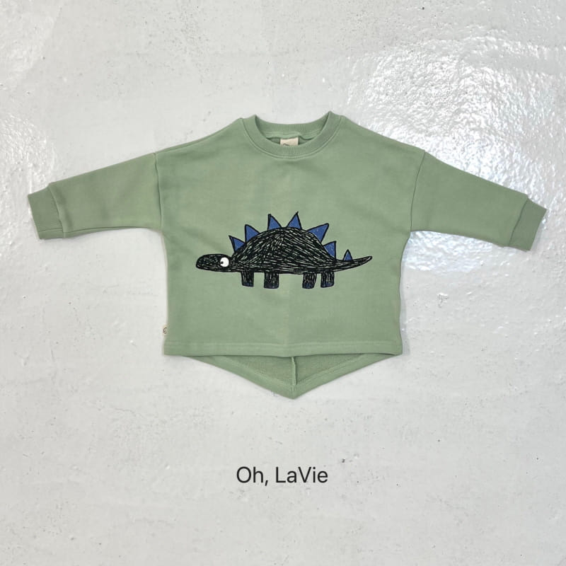 Oh lavie - Korean Children Fashion - #todddlerfashion - Stegosaurus Sweatshirt - 2
