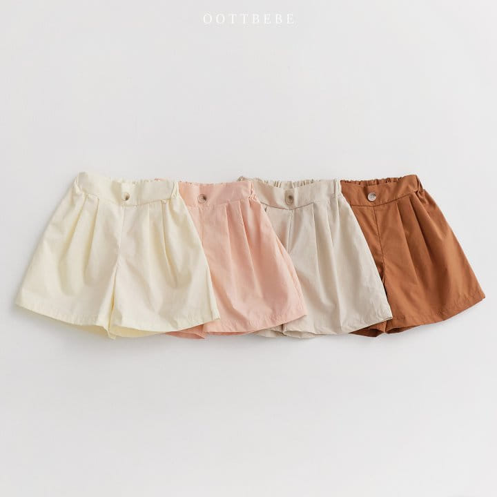 Oott Bebe - Korean Children Fashion - #Kfashion4kids - Button Bermuda Pants
