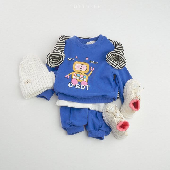 Oott Bebe - Korean Children Fashion - #childrensboutique - Robot Top Bottom Set - 5