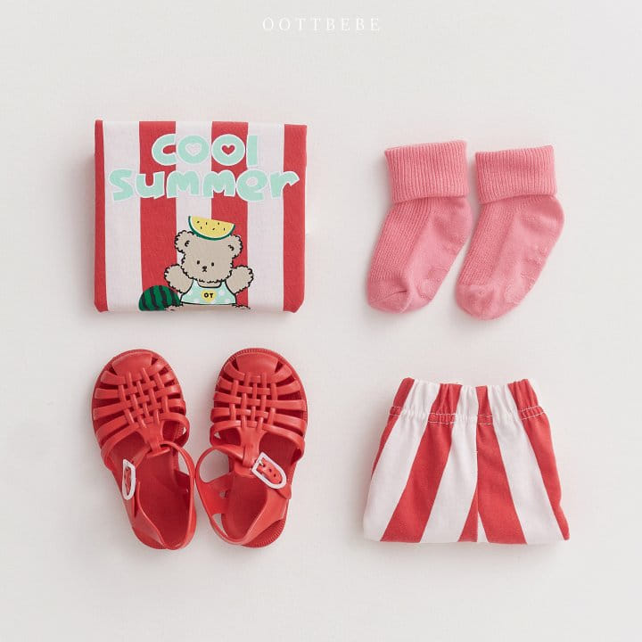 Oott Bebe - Korean Children Fashion - #designkidswear - Cool Summer Top Bottom Set - 7
