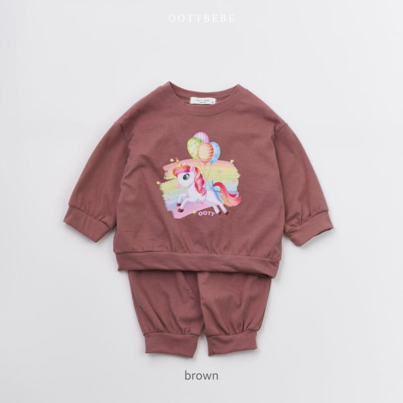 Oott Bebe - Korean Children Fashion - #kidsstore - Unicon Top Bottom Set - 3