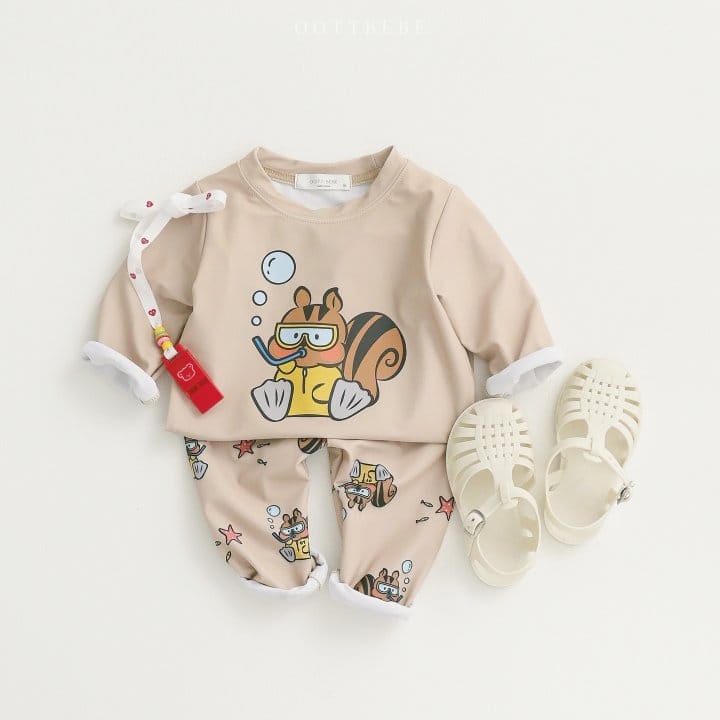 Oott Bebe - Korean Children Fashion - #kidsstore - Swim Suit Top Bottom Set - 5