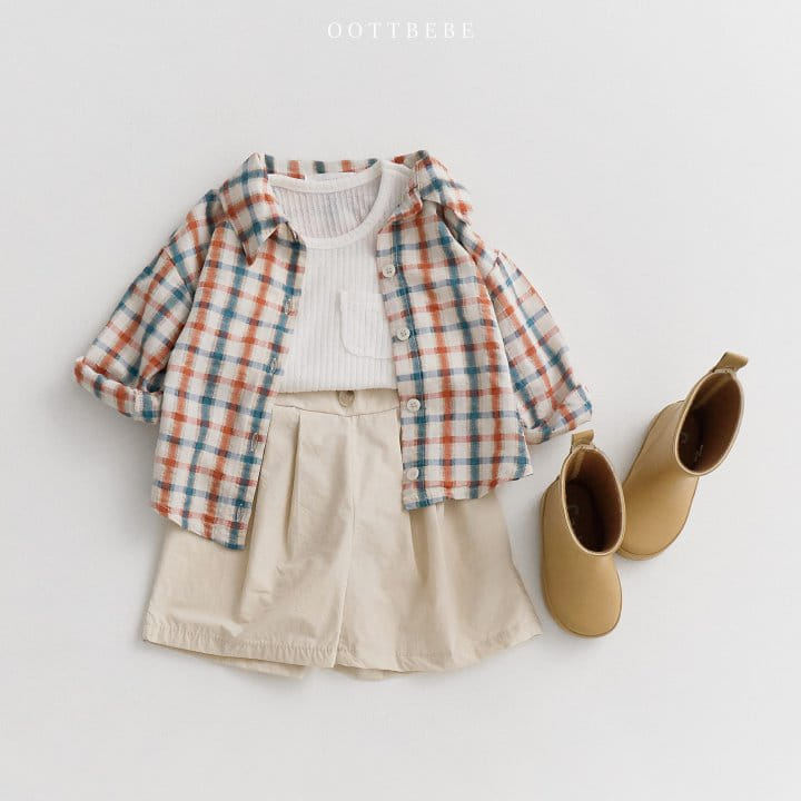 Oott Bebe - Korean Children Fashion - #kidzfashiontrend - OT Summer Check Shirt - 3