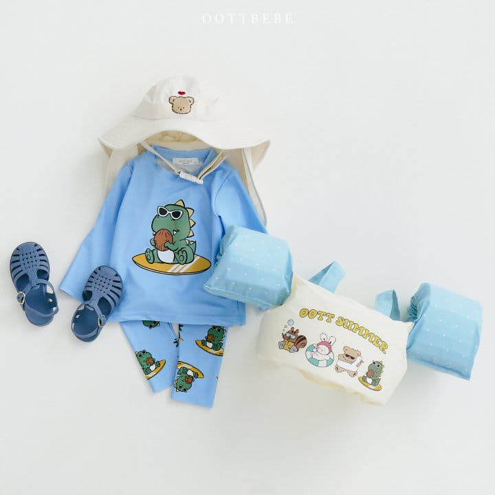 Oott Bebe - Korean Children Fashion - #magicofchildhood - Swim Suit Top Bottom Set - 9