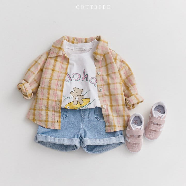 Oott Bebe - Korean Children Fashion - #magicofchildhood - OT Summer Check Shirt - 6