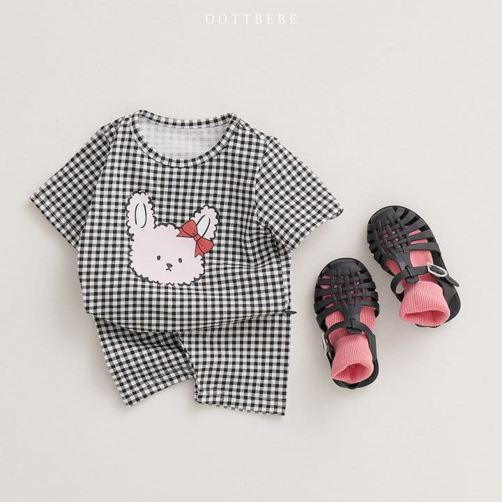 Oott Bebe - Korean Children Fashion - #minifashionista - Oott Check Easy Wear - 3