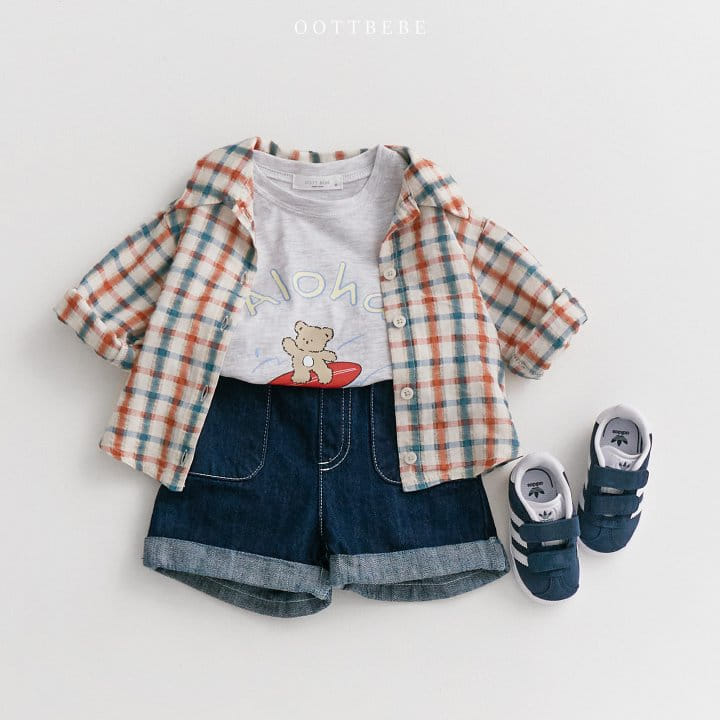 Oott Bebe - Korean Children Fashion - #minifashionista - OT Summer Check Shirt - 7