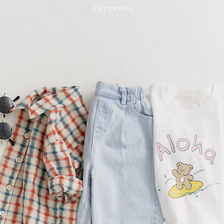 Oott Bebe - Korean Children Fashion - #stylishchildhood - OT Pintuck Denim Pants - 10