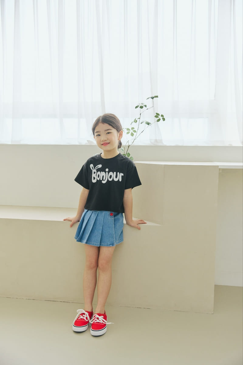 Orange Mom - Korean Children Fashion - #Kfashion4kids - Span Denim Wrinkle Skirt - 9