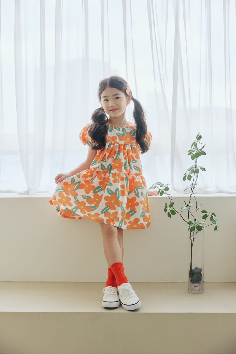 Orange Mom - Korean Children Fashion - #Kfashion4kids - Shirring One-Piece - 8