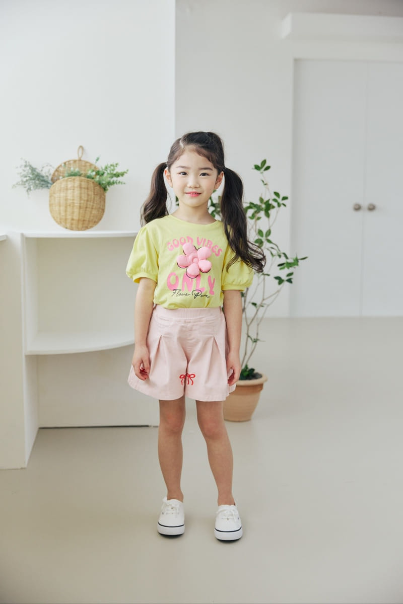 Orange Mom - Korean Children Fashion - #Kfashion4kids - Ribbon Wrinkle Skirt Pants - 8
