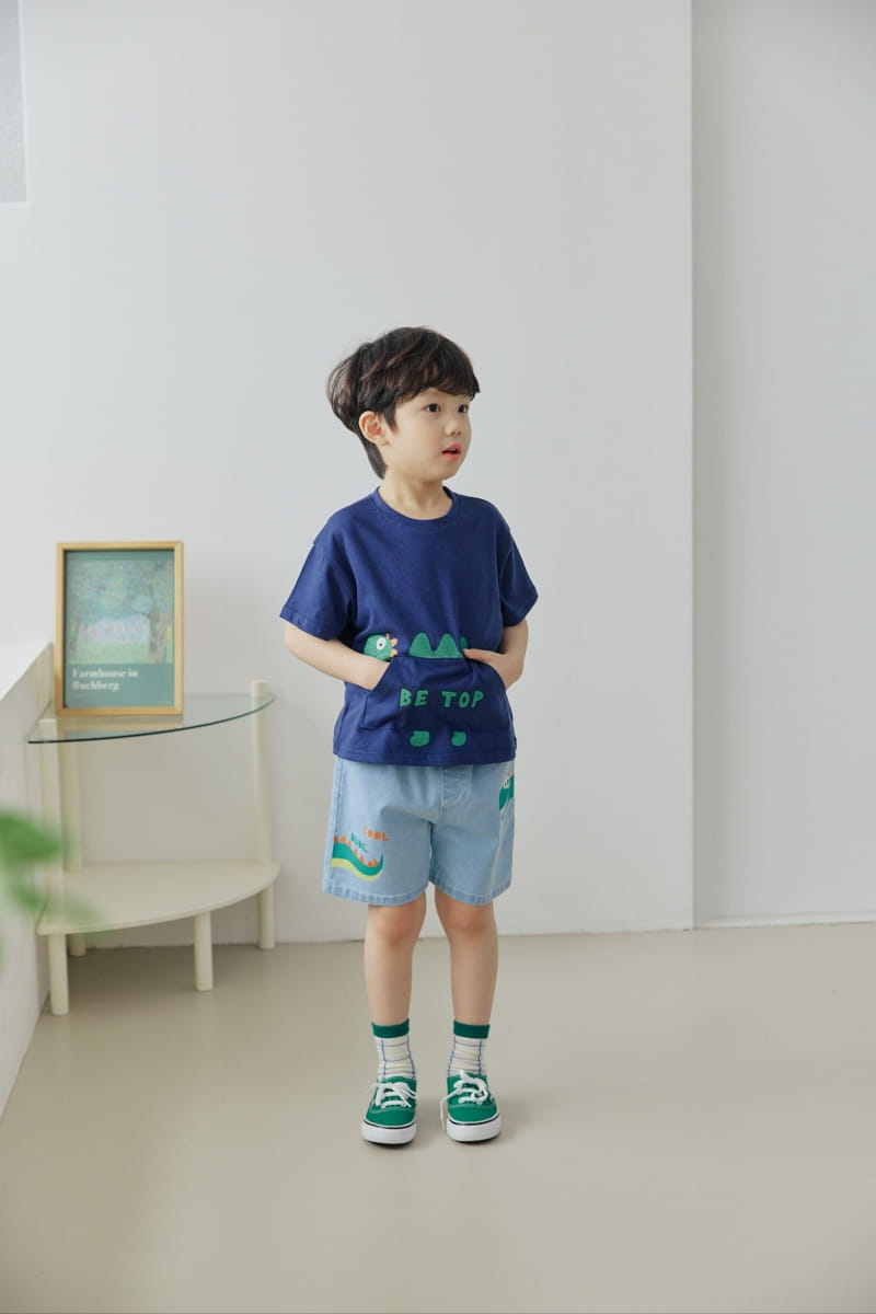 Orange Mom - Korean Children Fashion - #Kfashion4kids - Dinosaur Pocket Tee - 5