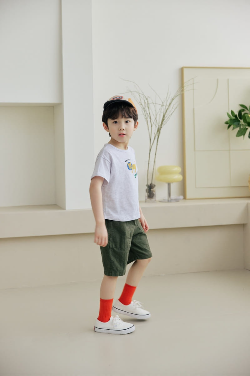 Orange Mom - Korean Children Fashion - #childofig - Lion Paint Tee - 2