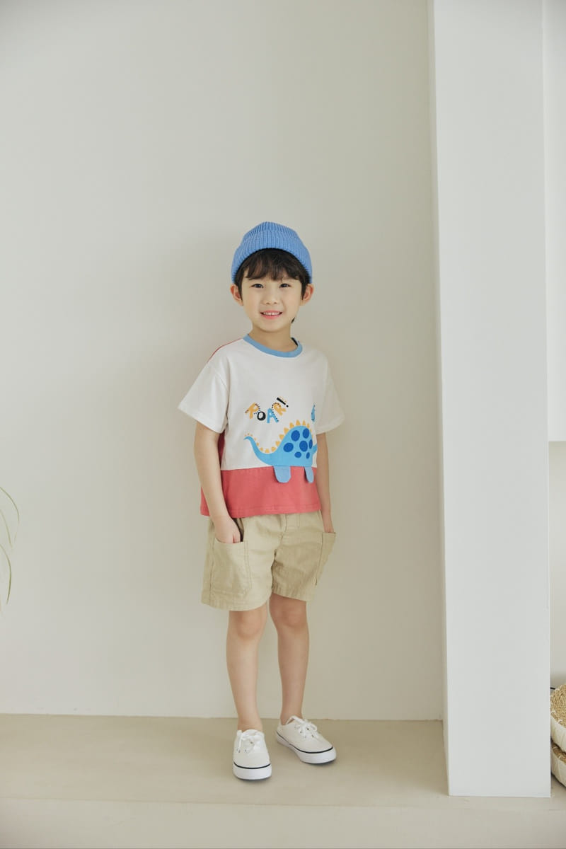 Orange Mom - Korean Children Fashion - #childrensboutique - Solid Dino Tee - 7