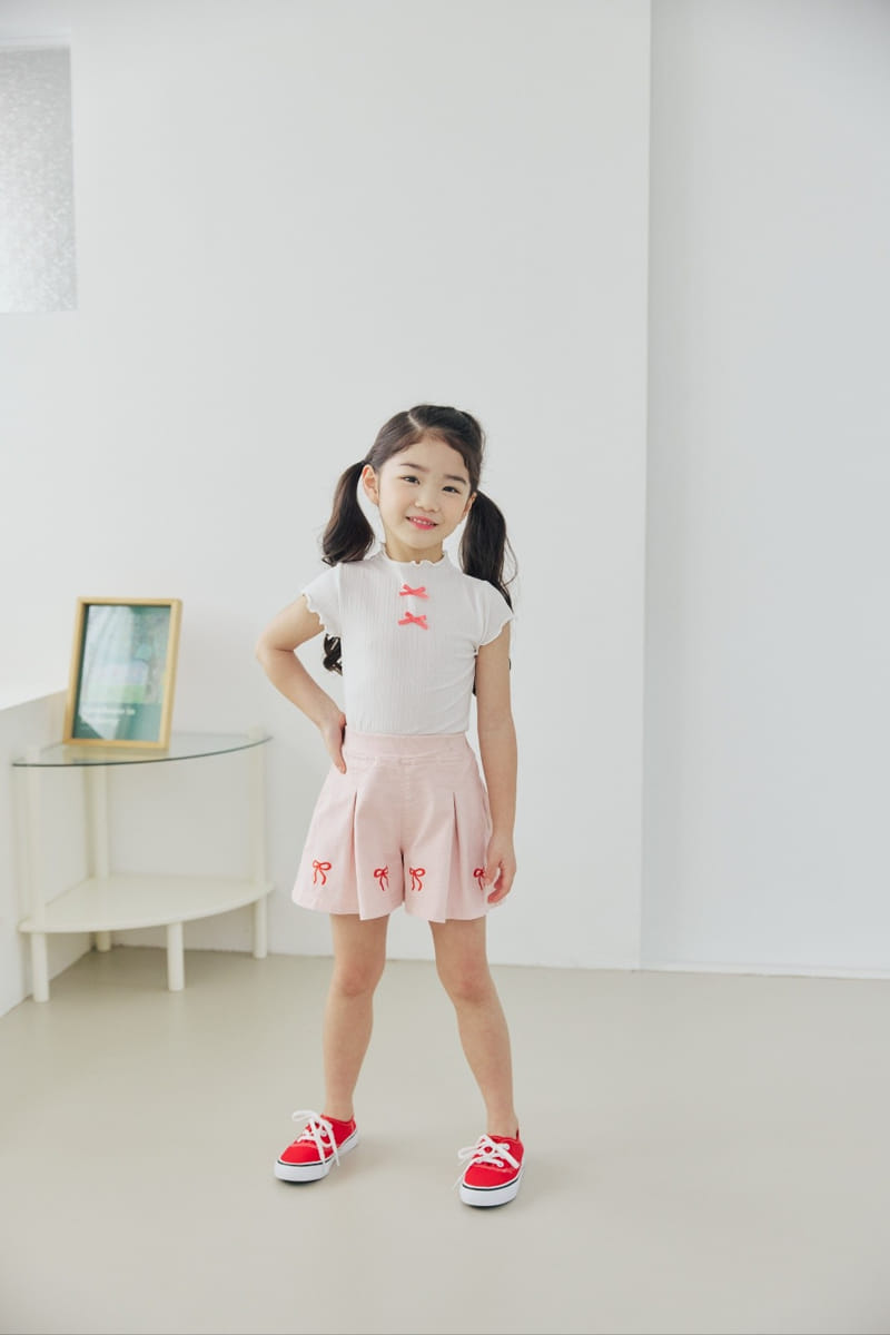 Orange Mom - Korean Children Fashion - #childrensboutique - Intalock Ribbion Tee - 6