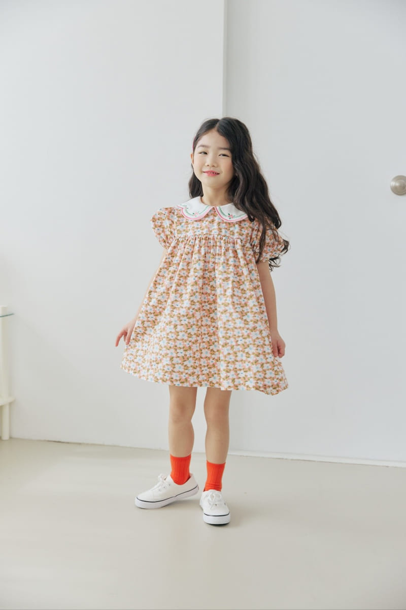 Orange Mom - Korean Children Fashion - #childrensboutique - Eri Embroidery One-Piece - 3