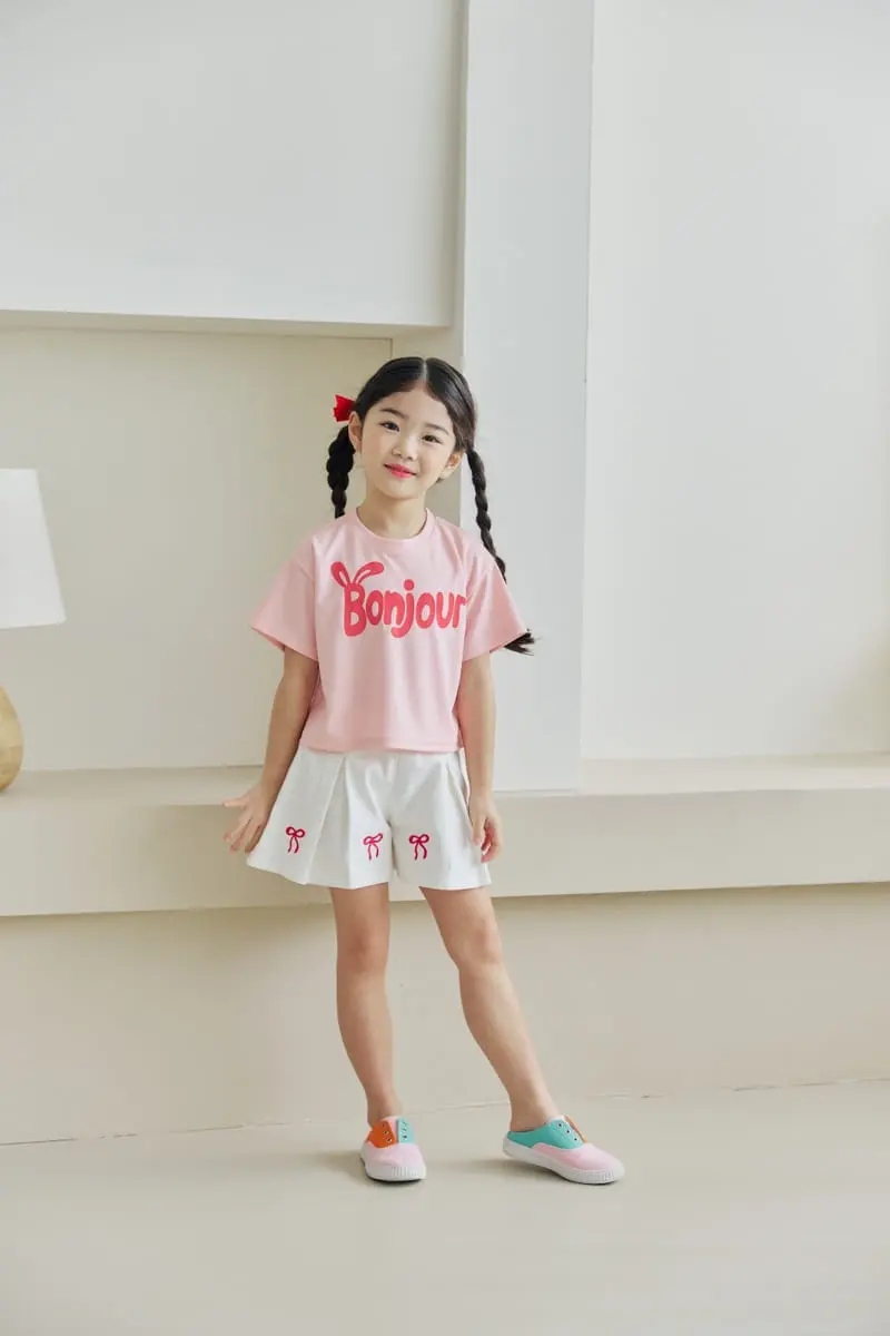 Orange Mom - Korean Children Fashion - #childrensboutique - Ribbon Wrinkle Skirt Pants
