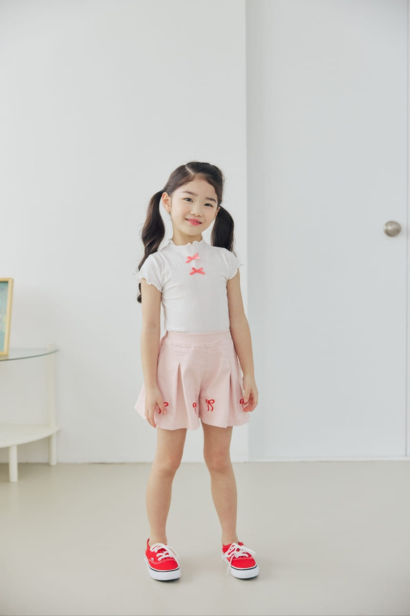 Orange Mom - Korean Children Fashion - #designkidswear - Intalock Ribbion Tee - 7