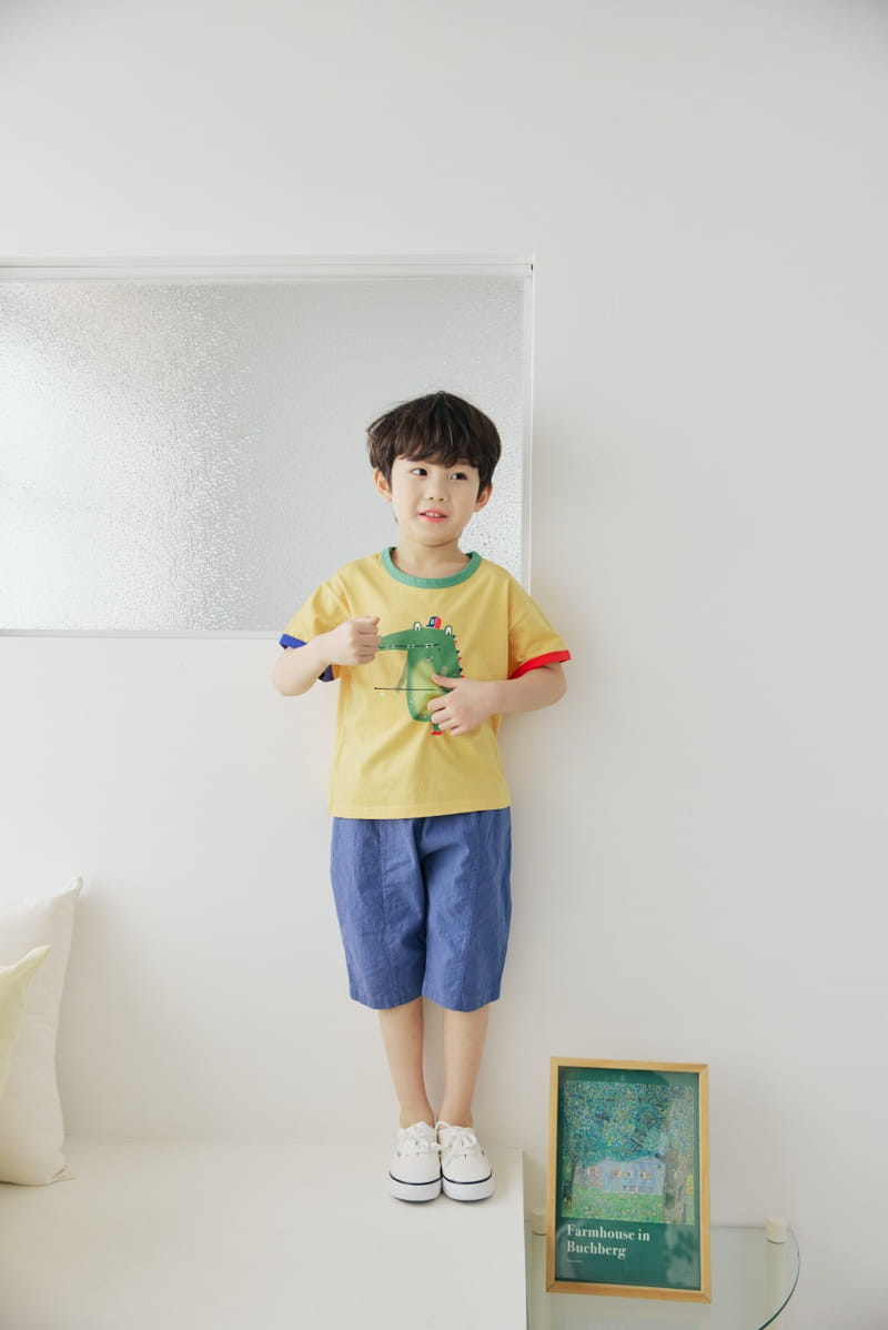 Orange Mom - Korean Children Fashion - #designkidswear - Crocodile Color Tee - 10