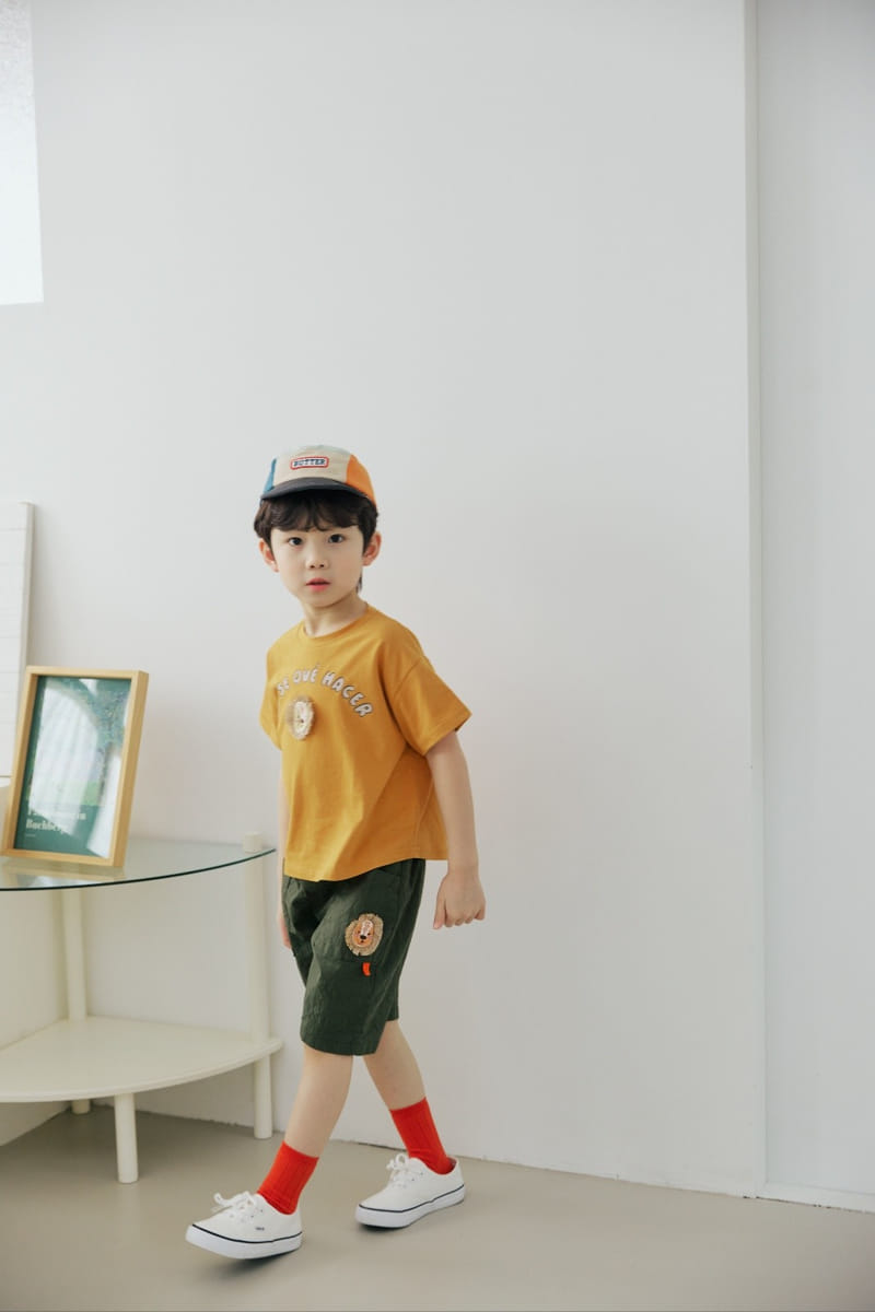 Orange Mom - Korean Children Fashion - #designkidswear - Lion Motive Tee - 6