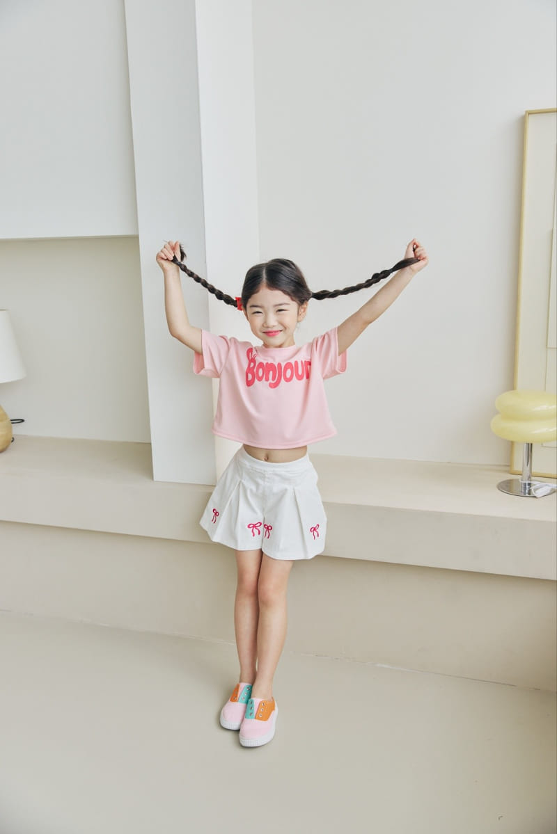Orange Mom - Korean Children Fashion - #designkidswear - Ribbon Wrinkle Skirt Pants - 2