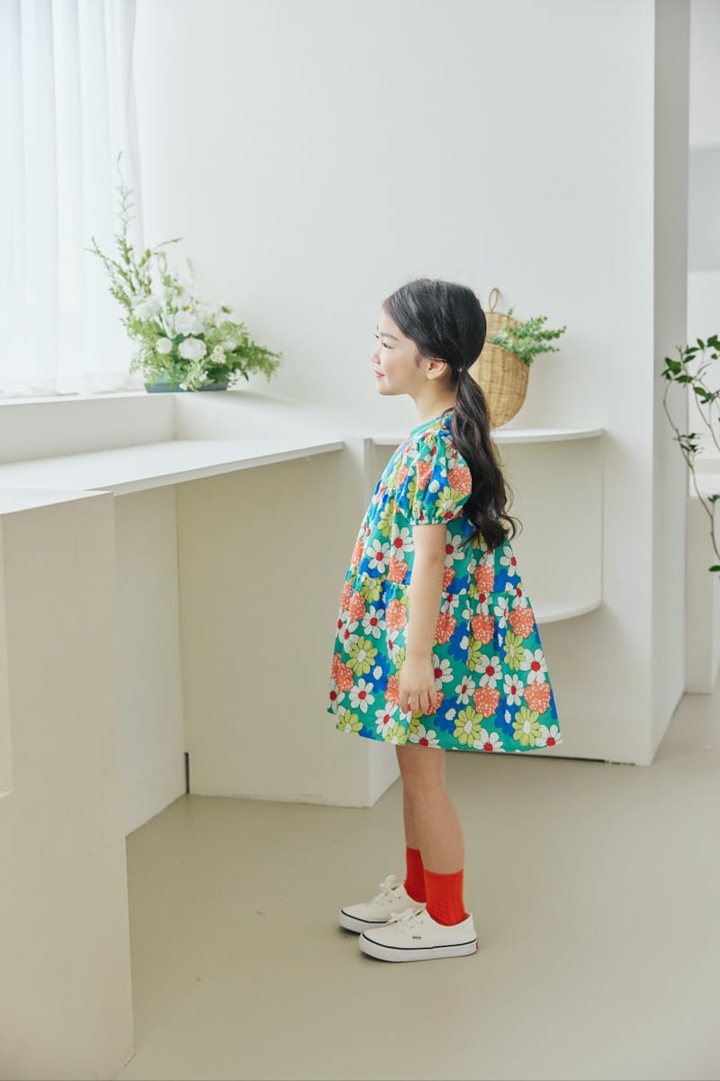Orange Mom - Korean Children Fashion - #discoveringself - Shirring One-Piece - 3