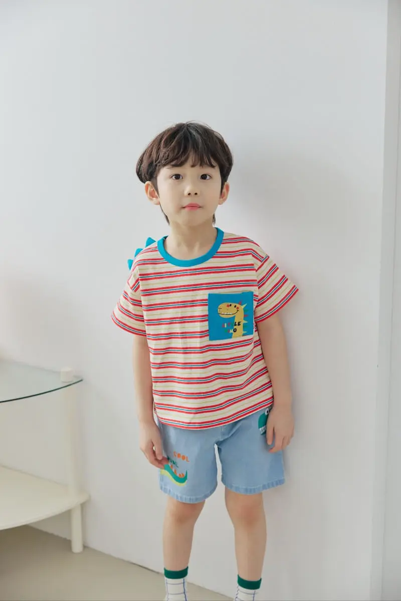 Orange Mom - Korean Children Fashion - #discoveringself - ST Dino Tee - 10