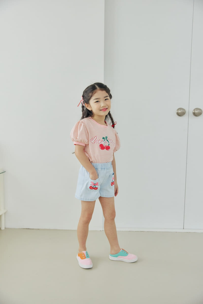 Orange Mom - Korean Children Fashion - #discoveringself - ST Cherry Tee - 9